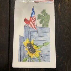 KAY MURPHY “Red White And Blue” Signed & Numbered WATERCOLOR PRINT 3/250 Patri